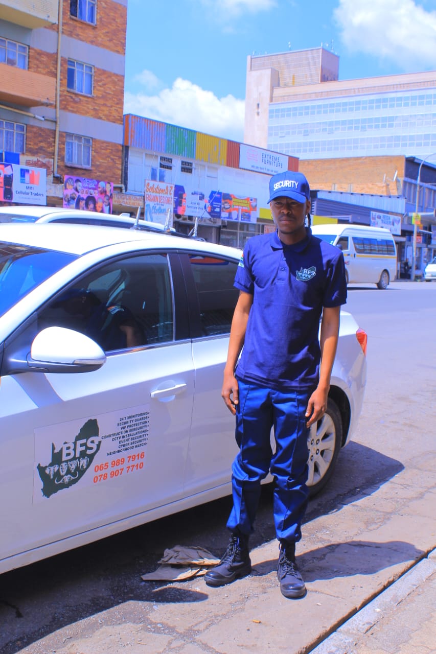 BFS Security Guard providing professional cleaning services
